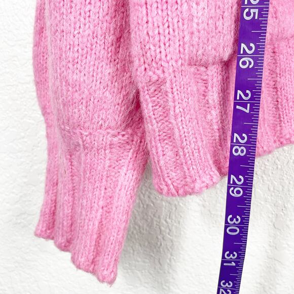 Emory Park Women's Pink Cardigan Boyfriend Sweater Size Large Soft Cozy Pockets - Picture 5 of 6